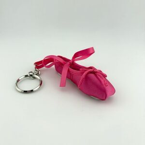 Satin Ballerina Shoe Keychain in Hot Pink NWOT